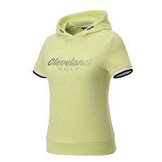 Cleveland GOLF 女式毛圈字母徽標短袖連帽衫 CGKWTS1069