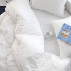 베이직톤 고밀도 80수 호텔 이불커버, 퓨어화이트