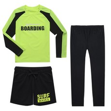 兒童抗菌寬鬆版防曬衣衝浪褲套裝 LE21-02