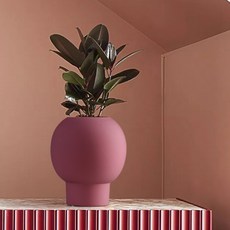 彩色圓形擺飾花瓶, 紫色的