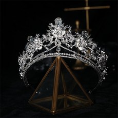 Lunaglam 奢華系列婚禮皇冠飾品 WT302, 1個, 銀白色