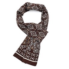 WIMAC 男性印花長版圍巾 棕色