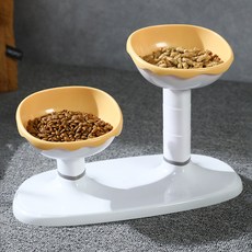 Pastel Pet 寵物融化造型可調節高度餐碗, 1個, 黃色