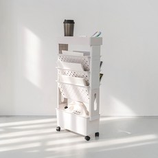 Botade 書本收納推車, 1 白色, 5欄