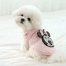 이츠독 반려동물 디즈니 베이비프렌즈 누빔 조끼, 미니, 1개