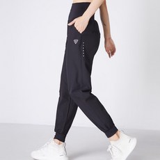 Goodif 女款舒適寬版鬆緊帶運動束口褲