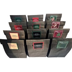 TINA PICNIC 方底紙袋 24入 + 聖誕包裝貼紙 12款 x 2張 套組, 1套