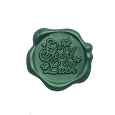 Mihwabujang 成品封蠟 火漆蠟 封口蠟 喜帖, 10個, 11 good luck 綠色