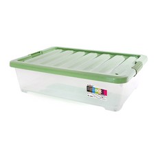 Block Mart 床底塑膠收納箱 20L, 綠色, 1個