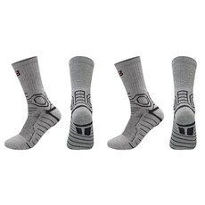 SNF 스포츠양말 2켤레 세트 JIA09, 03 GR, GR