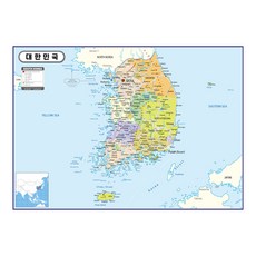 지도닷컴 대한민국 코팅형 행정 지도 110 x 78 cm, 1개