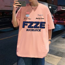 男款透氣PIUM字母印花寬鬆版短袖T恤