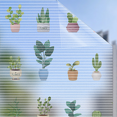 Nalli Sisters 半透明無膠靜電陽台浴室窗戶窗貼, 早安