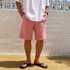 파이브라지 남성용 빅사이즈 트레이닝 허리밴딩 하프 반바지