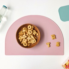 ade.l 纖薄拱形矽膠餐墊, 寬 386mm x 長 268mm x 厚度 1.8mm, 豆沙粉, 1個