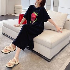 레몬소울 스토로 프린팅 반팔 원피스 빅사이즈 포함