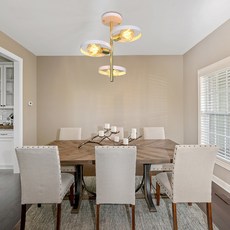 WONHA 餐桌燈 居家裝飾 直付式3燈 X6771-3, 白色 + 金色