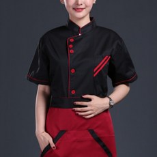 Unheb鈕扣亮點廚師制服