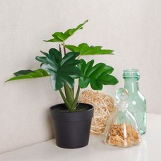 沼澤萬壽菊室內裝飾人造樹 24公分, 1個, 蔓綠絨