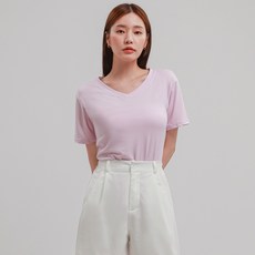 Elsso 女款緊密寬鬆V領短袖T恤