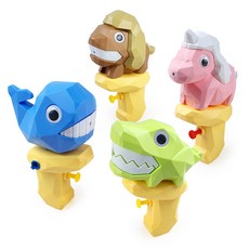 ADLE LAND 動物迷你水槍4件組, 混合顏色, 1個