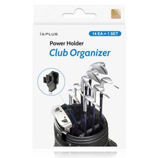 I&PLUS 強力固定器 球桿收納器 高爾夫整理用品, 黑色