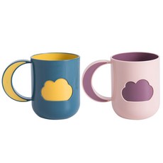 가팡 양치컵 손잡이형 07번 TOYA006, 딥블루, 퍼플, 2개