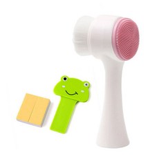 VIEWLIANZ 雙面毛孔3D潔面刷+馬桶蓋掀蓋器 隨機出貨, 1套, 粉色的