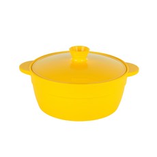 sillymann Newtro Collection多用途鉑金矽膠雙耳鍋附鍋蓋 WSK7224, 玉米色, 1組