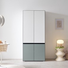 퍼피노 체스 800 키큰 주방 광파 수납장 도어형 방문설치, 카키