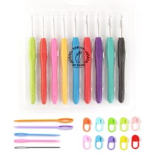 Sewing 鉤針 9個鉤針 + 5個針 + 10個記號扣, 顏色隨機, 1組