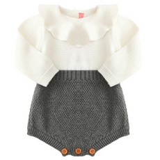 JOY MULTI 孩童荷葉領針織連身衣