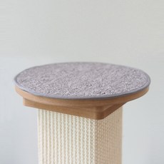 Atozoo 貓咪Pauze圓形地毯頂層墊, 灰色, 1個