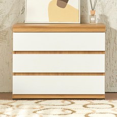 메이크 3단 서랍장, 오크화이트, 3개
