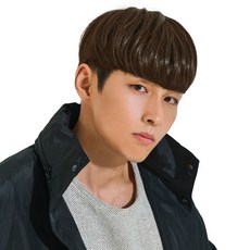 남성용 정수리탈모 볼륨매직 부분가발 탑스타일 투블럭, 내츄럴브라운, 1개