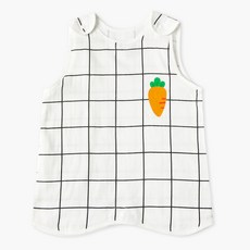 Uni FRIend 童款胡蘿蔔格紋雙層棉質睡眠背心
