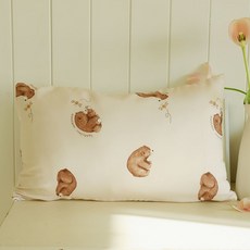 히요코베이비 모달 듀라론 양면 베개 솜포함 베개커버, 어썸베어