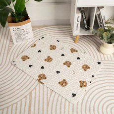 데이소이 고양이 편안한 사계절 방석 매트, 08하트 곰돌이, 1개