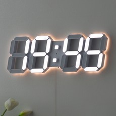 FLaiTO 情境背光 3D LED 壁鐘 38cm, 白色