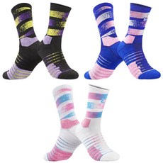 SNF 감각적 색감 헬스양말 JIA08 3세트 10_BL_BU_WH, 혼합색상, 3개