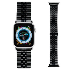 유스픽 스마트워치 와이드 미들라인 메탈 스트랩 20mm, 블랙