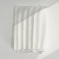 나비손길 골지 줄누비 대폭 원단, 화이트, 1개