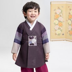 geumdong hanbok 男童款男童紫羅蘭色四角布韓服套裝 AM142