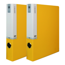 마이다스 D링 합지 바인더 인덱스형 3공 A4 3cm, 노랑색, 2개