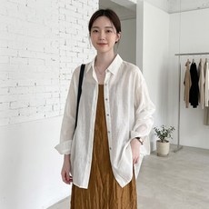 MarketA 女款日常百搭後開衩綁帶薄款襯衫 M263-0617