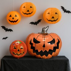 PARTYSHOW 萬聖節紙燈籠氣球南瓜裝飾套組, 1套, 混合色