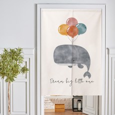 Funny Seller Ins風格布藝隔斷簾, 鯨魚