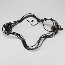 WONHA Vitson 10頭派對燈 戶外燈串 12 x 1 m, 1個, 黑色