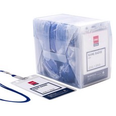 deLi 得利 PVC 垂直夾姓名牌項鍊 E5757, 混色, 50個