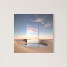 WE ART 現代美術風景攝影帆布畫 灰色面孔 沙 既視感